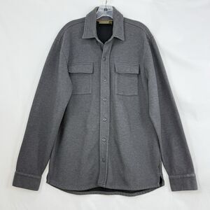 Timberland Men’s Large Gray Shirt Jacket Overshirt Button Front Pockets